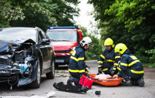 Hospital after car accident